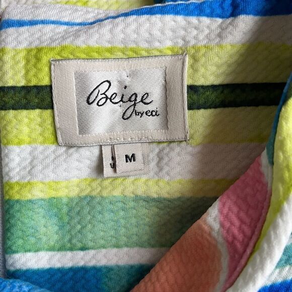 Beige by eci Multicolor Stripe Sheath Dress MEDIUM - Picture 7 of 9